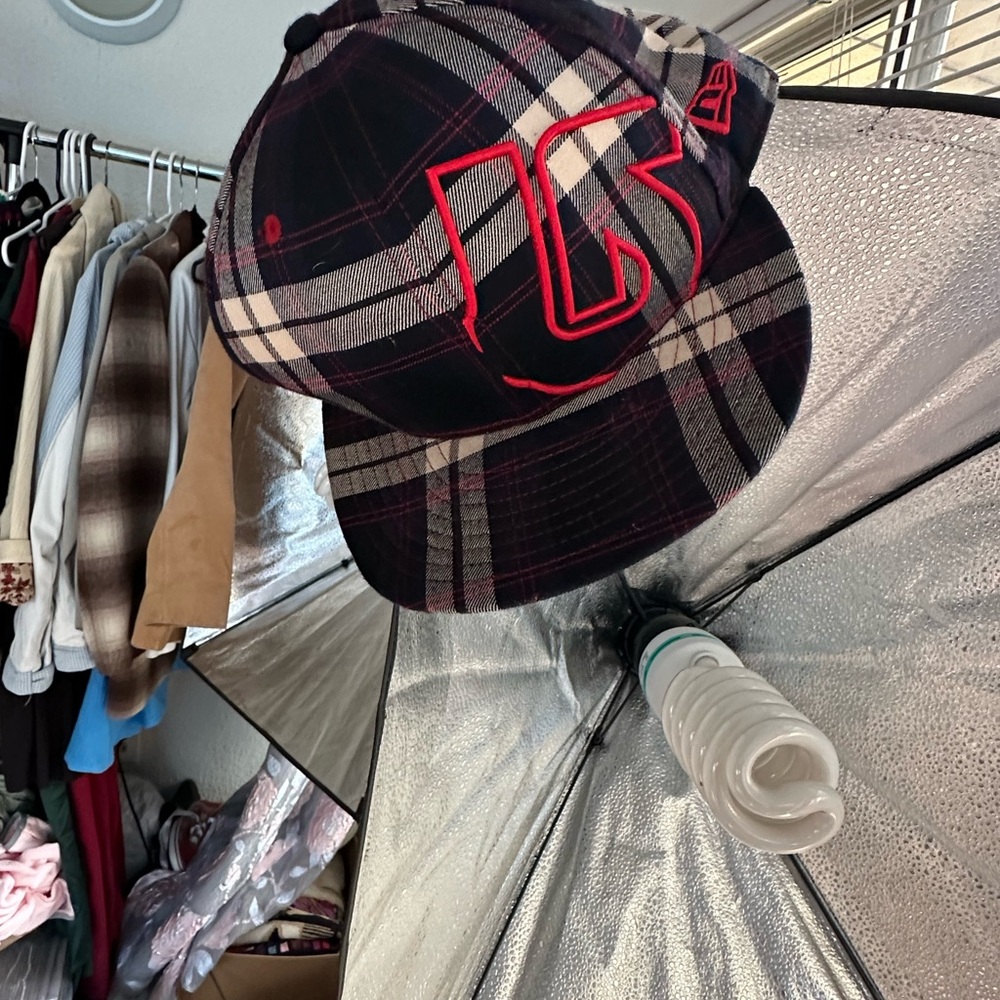 9fifty Black and Red Plaid Cap